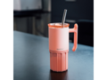 Quokka Nerezový termohrnček so slamkou Umi Peachy Pink 720 ml