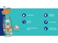 Quokka Plastová fľaša s náustkom Glow Kids Cars 580 ml