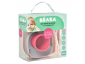 Beaba Jedálenská sada silikónová 4-dielna Pink