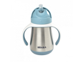 Beaba Hrnček termoizolačný so slamkou nerez 250ml Blue