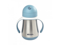 Beaba Hrnček termoizolačný so slamkou nerez 250ml Blue