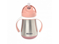Beaba Hrnček termoizolačný so slamkou nerez 250ml Pink