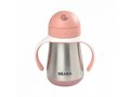 Beaba Hrnček termoizolačný so slamkou nerez 250ml Pink