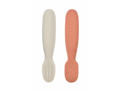 Beaba Prvé trénovacie lyžičky silikónové Terracotta / Velvet Grey
