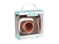Beaba Jedálenská sada silikónová 4-dielna Terracotta / Gazelle
