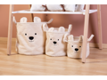 Childhome Kôše na hračky Teddy Off White 3 ks