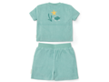 Little Dutch Tričko a kraťasy Seashells / Stripes Surf Blue vel. 86/92