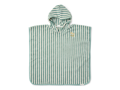 Little Dutch Plážové pončo Seashells / Stripes Surf Blue