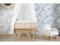 Childhome Košík na bábätko ratanový + matrac + poťah Jersey Off White