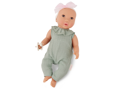 LullaBaby Bábika 35 cm v overale s čelenkou