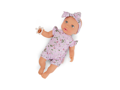 LullaBaby Bábika 35 cm v overale s čelenkou Floral Lila