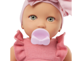 LullaBaby Bábika 35 cm v overale s čelenkou Lila