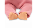 LullaBaby Bábika 35 cm v overale s čelenkou Lila