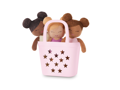 LullaBaby Bábiky plyšové do vane v košíku Pink