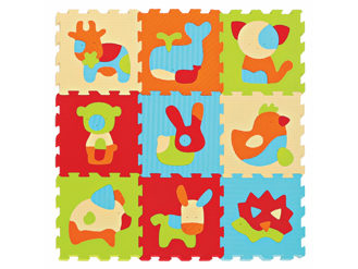 Ludi Puzzle penové 90x90cm Zvieratka
