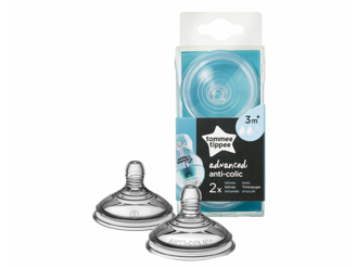 Tommee Tippee Náhradné cumlíky C2N ANTI-COLIC stredný prietok 3 +, 2ks.