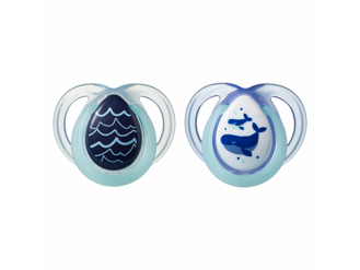 Tommee Tippee Cumlík C2N silikon Night 2ks 0-6m