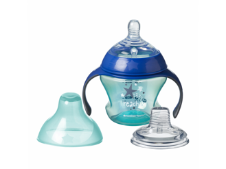 Tommee Tippee Prechodový hrnček sa cumlíkom a náustkom 150ml 4m+