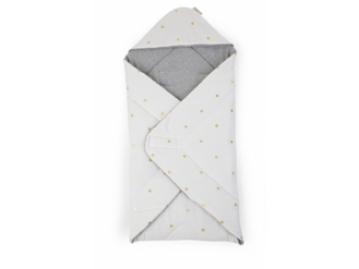 Childhome Rýchlozavinovačka s kapucňou 75x75cm Jersey Gold Dots