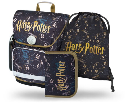 BAAGL SADA 3 Ergo Harry Potter Záškodnícka mapa: aktovka, peračník, vrecko