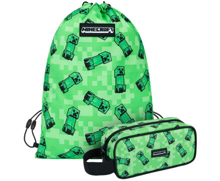 MINECRAFT SET 2 Creeper: peračník, vrecko