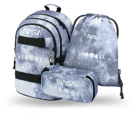 BAAGL SADA 3 Skate NASA Grey: batoh, peračník, vrecko