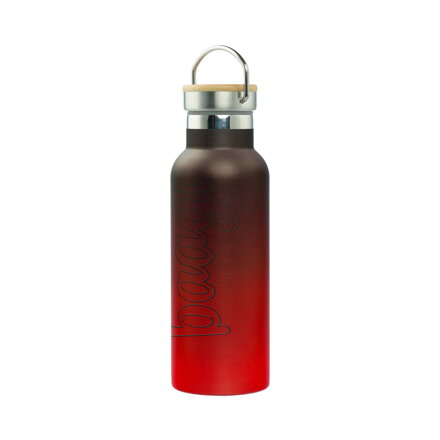 BAAGL Termofľaša s bambusovým viečkom Gradient červeno-čierna, 500 ml