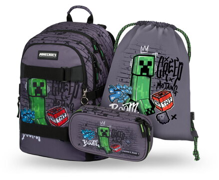 BAAGL SADA 3 Skate Minecraft TNT: Batoh, Etue, Vrecko