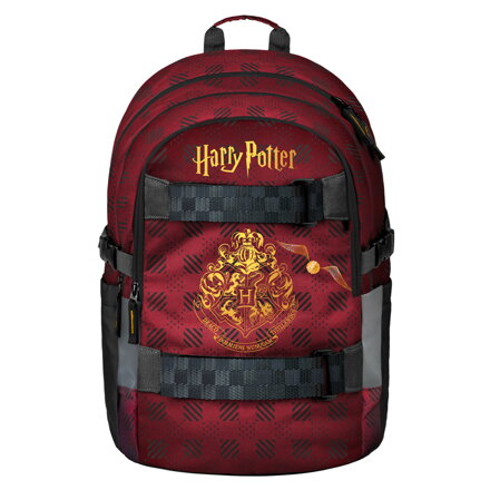 BAAGL Školský batoh Skate Harry Potter Bradavice vínový