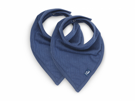 Jollein Podbradník bandana 2ks Jeans Blue