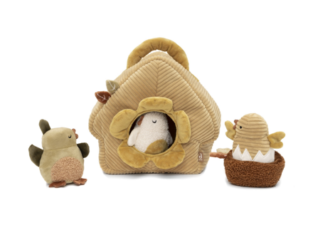 Jollein Vtáčia búdka s vtáčikmi textilná Tiny Park