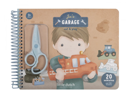 Little Dutch Kniha s vystrihovacími autami Jim