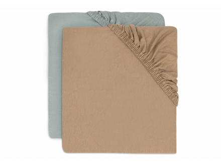 Jollein Napínacia plachta 140/150 x 70/75 cm 2 ks Sea Green