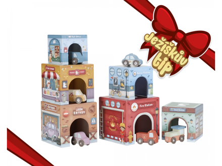 Little Dutch Kocky stohovacie s autíčkami