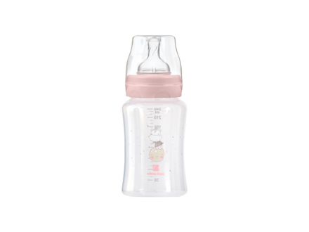 KikkaBoo Dojčenská fľaša 240ml 3m+ Hippo Dreams Pink