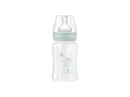 KikkaBoo Dojčenská fľaša 240ml 3m+ Jungle King Mint