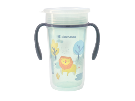 KikkaBoo Hrnček trénovací 360° 300ml 12m+ Lion