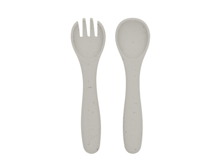 KikkaBoo Příbor 2-dílný Platinum Silicone Sand