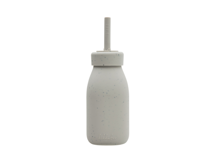 KikkaBoo Láhev s brčkem Platinum Silicone Sand
