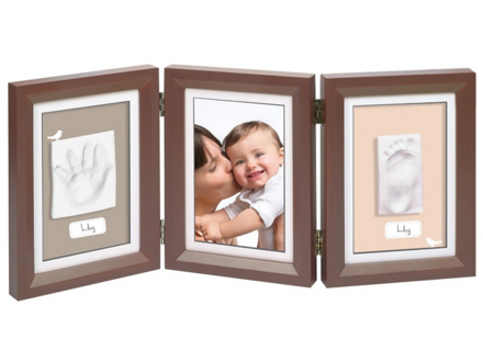 Baby Art Drevený rámček pre odtlačok My Baby Touch Double Brown