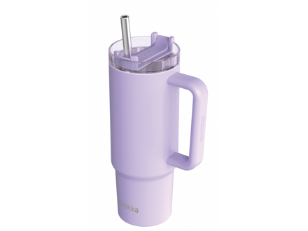 Quokka Nerezový termohrnček so slamkou Stream Purple 950 ml