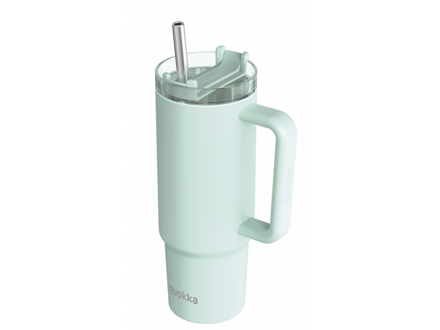 Quokka Nerezový termohrnček so slamkou Stream Turquoise 950 ml