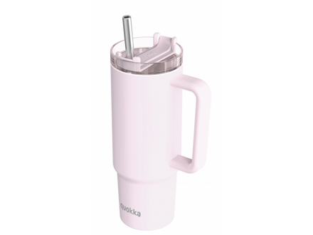 Quokka Nerezový termohrnček so slamkou Stream Light Pink 950 ml