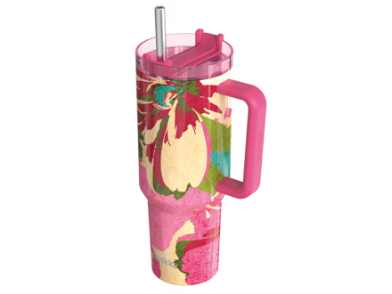 Quokka Nerezový termohrnček so slamkou Stream Pink Flambe 1200 ml