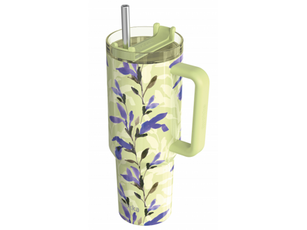 Quokka Nerezový termohrnček so slamkou Stream Matcha 1200 ml