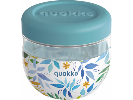 Quokka Plastová nádoba na jedlo Bubble Watercolor Leaves 770 ml