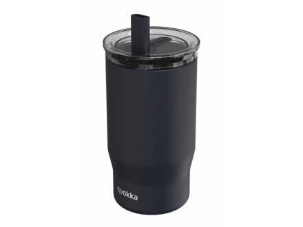 Quokka Nerezový termohrnček so slamkou Mist Black 720 ml