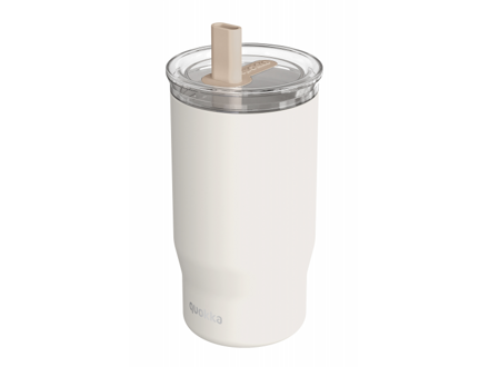 Quokka Nerezový termohrnček so slamkou Mist Ivory 720 ml