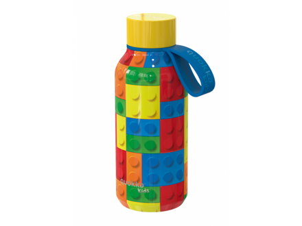 Quokka Nerezová termofľaša Solid Kids s pútkom Color Bricks 330 ml