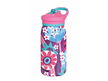 Quokka Nerezová termofľaša s náustkom Pop Kids Blooming Garden 445 ml